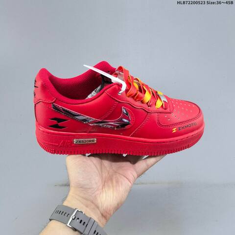 Nike Air Force 1 07 LV8 KM1949-011 Red Black Yellow Silver EU 36-45 Sneaker - Unisex (BS-60195)