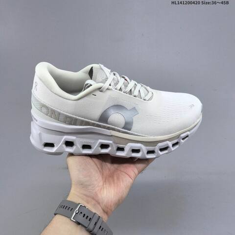 On Running Cloudmonster 2 White Silver Beige EU 36-45 Running Shoe Running Sneakers - Unisex (BS-69594)