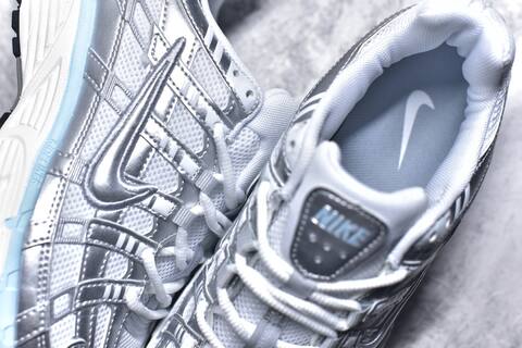 Nike P-6000 Silver White Light Blue Black Running Shoe (BS-59654)