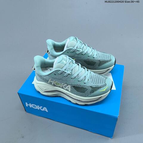 HOKA ONE ONE Challenger 8 Light Blue Dark Green Off White Neon Yellow EU 36-45 Running Shoe Running Sneakers - Unisex (BS-69348)