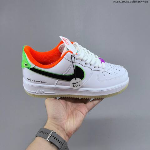 Nike Air Force 1 07 White Black Green Orange Purple Beige Brown EU 36-45 Sneaker - Unisex (BS-60047)