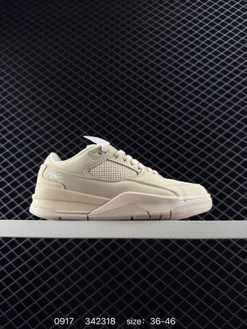 Jordan Air Jordan 4 Retro Flight Court Beige Black Grey Red EU 36-46 Basketball Shoe - Unisex (BS-80697)