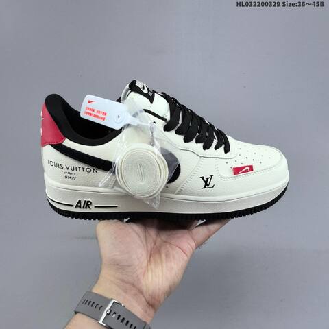 Nike Air Force 1 Low Off White Black Red Navy EU 36-45 Sneaker - Unisex (BS-61056)