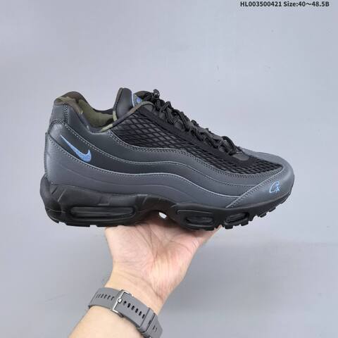 Nike Air Max 95 Corteiz Les Bleus Black Dark Grey Light Blue Olive Green EU 40-48 5 Sneaker - Men's (BS-60599)