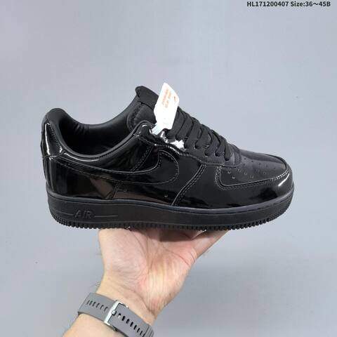 Nike Air Force 1 07 Gloss Black Black EU 36-45 Sneaker - Unisex (BS-60912)
