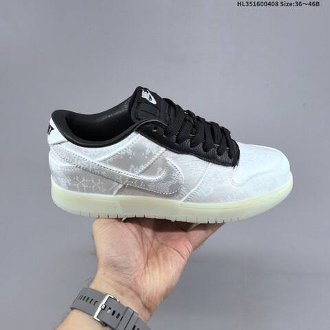 Nike SB Dunk Low Pro White Black Glow EU 36-46 Skate Shoe - Unisex (BS-60891)