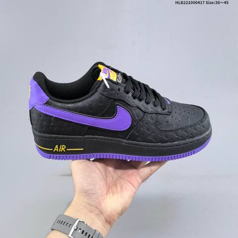 Nike Air Force 1 07 Black Purple Yellow White EU 36-45 Sneaker - Unisex (BS-60672)