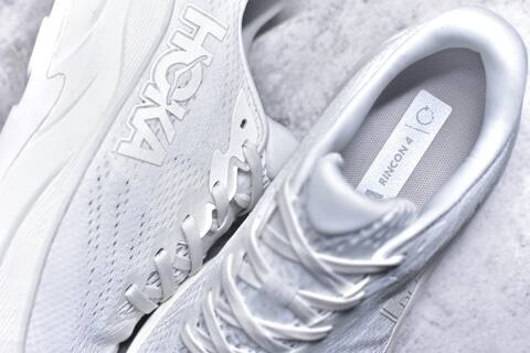 HOKA Rincon 4 White Light Grey Running Shoe Running Sneakers (BS-59404)