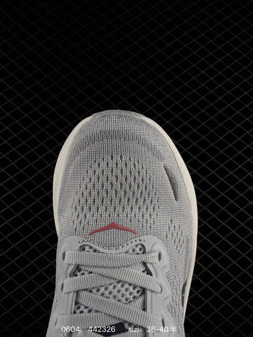HOKA ONE ONE Bondi 8 Grey White Red EU 36-40 Running Shoe Running Sneakers - Unisex (BS-86216)
