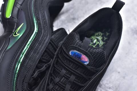 Nike Air Max 97 Black Neon Green Iridescent Sneaker (BS-59633)