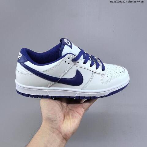 Nike Dunk Low White Dark Blue EU 36-45 Skate Shoe - Unisex (BS-61088)