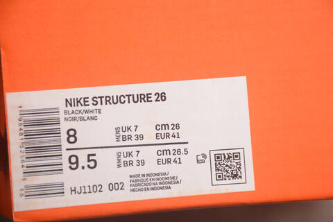 Nike Air Structure 26 Black White Running Shoe (BS-59868)