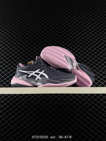 ASICS COURT FF3 NOVAK Dark Grey White Pink EU 36-47 Tennis Shoe Casual Sneakers - Unisex (BS-81665)