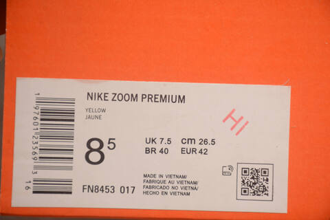 Nike Zoom Premium FN8453 017 Yellow EUR 42 Running Shoe - Men's (BS-59722)
