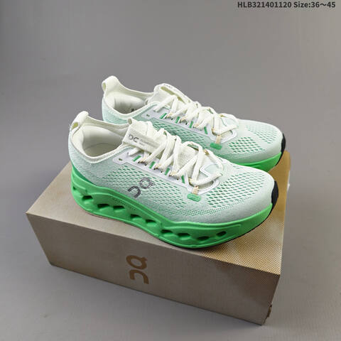 On Cloudsurfer Max White Green Black EU 36-45 Running Shoe Running Sneakers - Unisex (BS-69797)