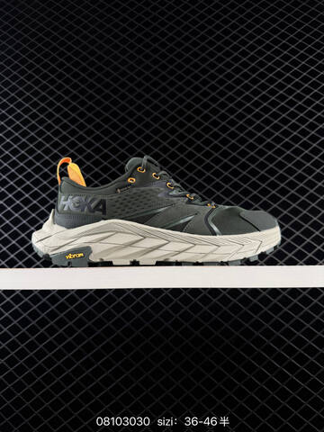 HOKA ONE ONE Anacapa Low GTX Dark Green Beige Orange EU 36-46 Trail Shoe Trail Running Sneakers - Unisex (BS-86113)