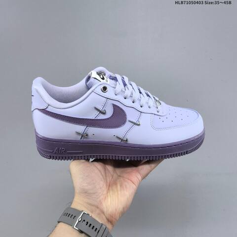 Nike Air Force 1 Light Purple Dark Purple Silver White EU 35-45 Sneaker - Unisex (BS-60960)