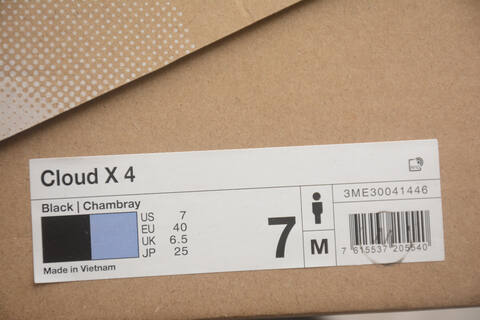 On Cloud X 4 3ME30041446 Black Chambray Blue Gray US 7 EU 40 UK 6 5 JP 25 Running Shoe Running Sneakers - Men's (BS-59783)