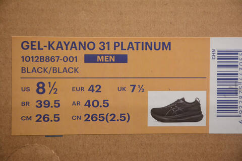 ASICS Gel Kayano 31 Triple Black EU 36 45 Running Shoe EU 36-45 Running Sneakers - Unisex (BS-59579)