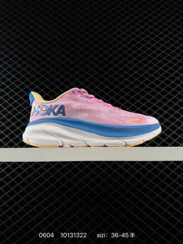 HOKA ONE ONE Clifton 9 Pink Blue White Beige Orange EU 36-45 Running Shoe Running Sneakers - Unisex (BS-86217)