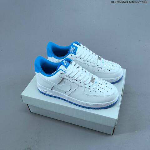 Nike Air Force 1 07 White Blue Navy White EU 36-45 Sneaker - Unisex (BS-60552)