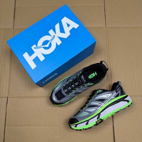 HOKA Mafate Speed 2 Black Grey Neon Green White Trail Shoe Trail Running Sneakers (BS-86894)