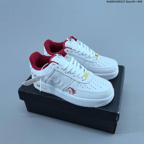 Nike Air Force 1 07 LV8 DX2678 White Red Gold EU 36-45 Sneaker - Unisex (BS-61730)