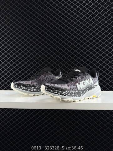HOKA ONE ONE Speedgoat 6 Black Grey White EU 36-46 Trail Shoe Trail Running Sneakers - Unisex (BS-86600)
