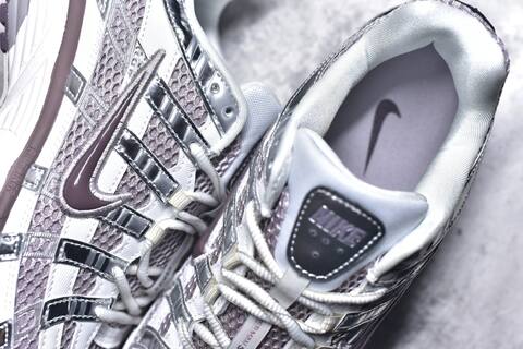 Nike P-6000 White Silver Mauve Running Shoe (BS-59648)