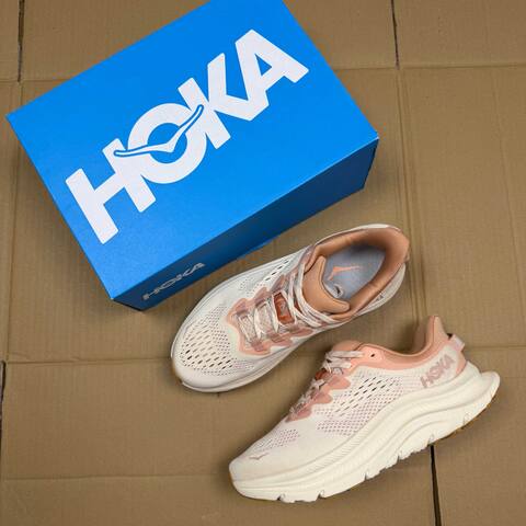 HOKA Kawana 2 Cream Light Peach Off White Running Shoe Running Sneakers (BS-86918)
