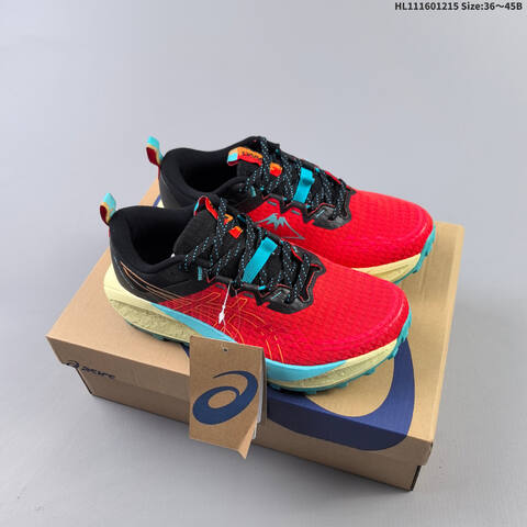 ASICS GEL TRABUCO 13 Dark Grey Red Black EU 36 45 Trail Shoe EU 36-45 Trail Running Sneakers - Unisex (BS-69147)