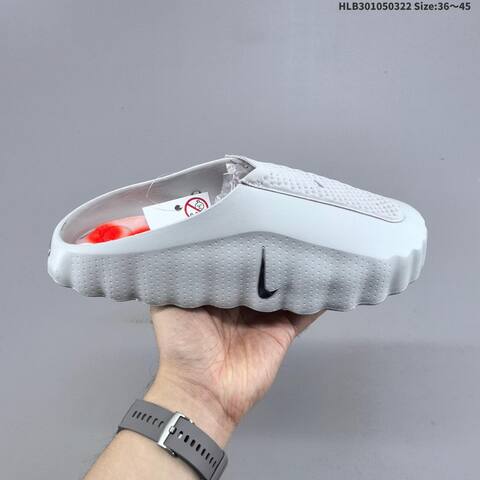 Nike Mind 001 Recovery Slide Light Grey Silver Red EU 36-45 Slides - Unisex (BS-61199)