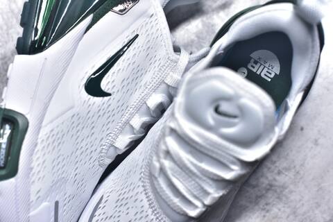 Nike Air Max 270 Premium IO9884-109 White Dark Green Silver Running Shoe (BS-59820)