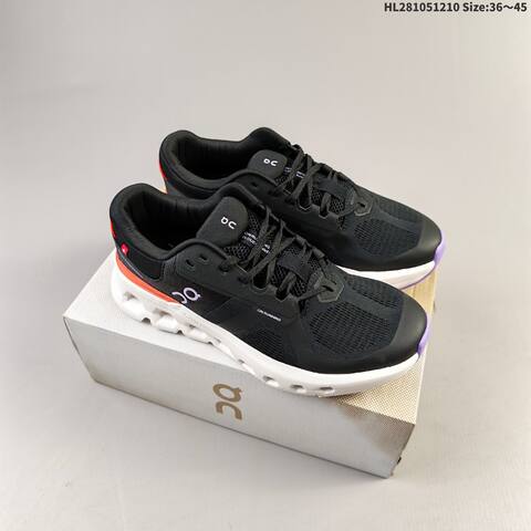 On Cloudrunner 2 Black White Orange Purple EU 36-45 Running Shoe Running Sneakers - Unisex (BS-69749)