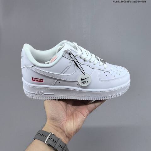 Nike Air Force 1 07 Supreme White Wheat Red EU 36-46 Sneaker - Unisex (BS-60064)
