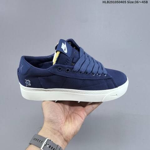 Nike Blazer Low 77 Jumbo HQ2054-400 Navy Blue Sail White EU 36-45 Skate Shoe - Unisex (BS-60926)
