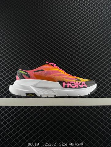 HOKA ONE ONE Mafate X Pink Orange Yellow White Black EU 40-45 Trail Shoe Trail Running Sneakers - Men's (BS-86594)