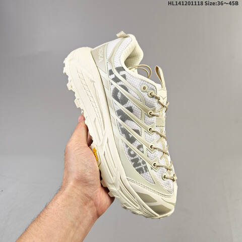 HOKA ONE ONE Mafate Three 2 Off White Light Beige Grey EU 36-45 Trail Shoe Trail Running Sneakers - Unisex (BS-69474)