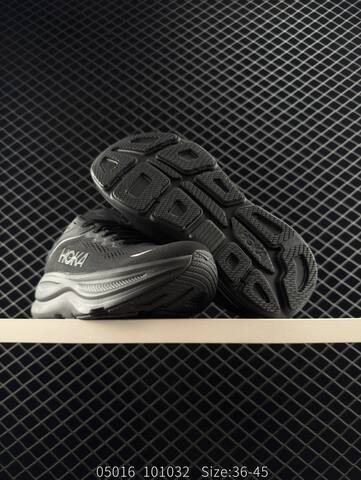 HOKA ONE ONE Bondi 9 Black Grey White EU 36-45 Running Shoe Running Sneakers - Unisex (BS-86648)