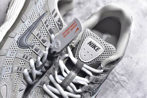 Nike P-6000 Grey White Dark Grey Running Shoe (BS-59685)