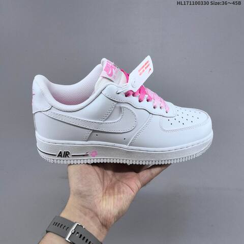 Nike Air Force 1 07 White Pink Red EU 36-45 Sneaker - Unisex (BS-61029)