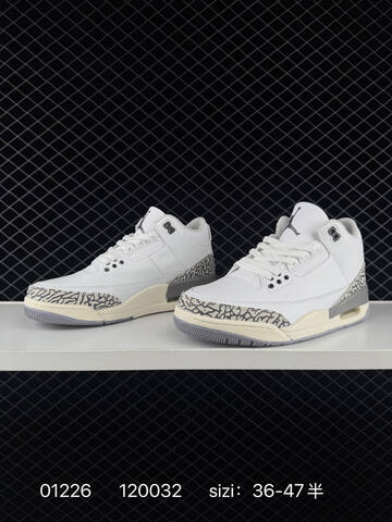 Jordan Air Jordan 3 Retro DN3707-160 White Cream Grey Black EU 36-47 Basketball Shoe - Unisex (BS-79766)