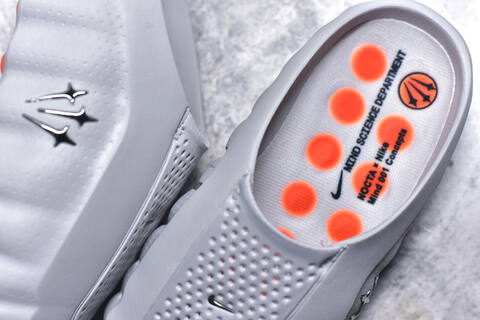 Nike NOCTA x Nike Mind 001 Concepts Light Grey Orange Silver Slides (BS-59696)