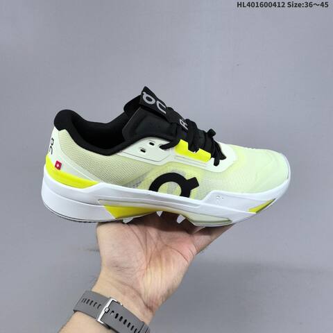 On THE ROGER Pro Pale Lime Neon Yellow White Black EU 36-45 Tennis Shoe Casual Sneakers - Unisex (BS-69616)