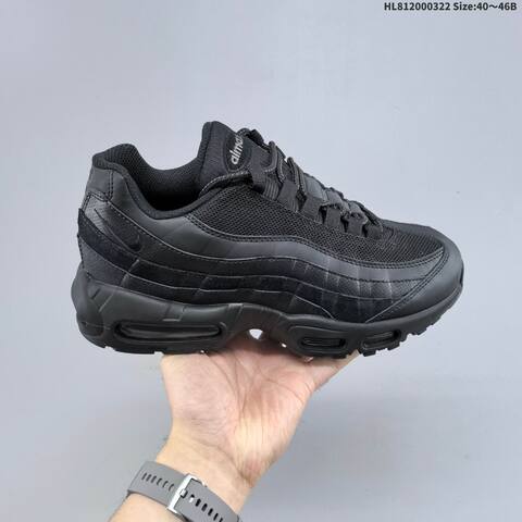Nike Air Max 95 Triple Black EU 40-46 Running Shoe - Men's (BS-61184)