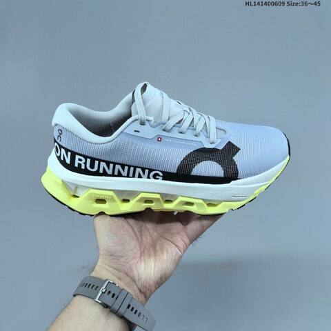 On Running Cloudmonster 3 Hyper Light Grey White Neon Yellow Black EU 36-45 Running Shoe Running Sneakers - Unisex (BS-69491)