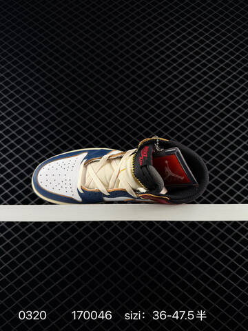 Jordan Air Jordan 1 Retro High OG White Blue Red Cream Black EU 36-47 5 Basketball Shoe - Unisex (BS-79642)