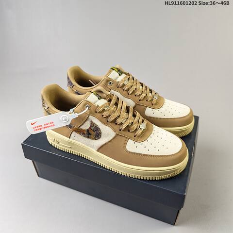 Nike Air Force 1 07 Tan Beige Brown Camo EU 36-46 Sneaker - Unisex (BS-62882)