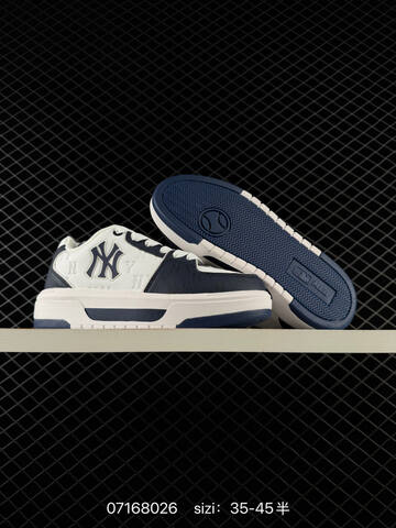 MLB Chunky Liner Denim White Navy Blue EU 35-45 Skate Shoe Skate Sneakers - Unisex