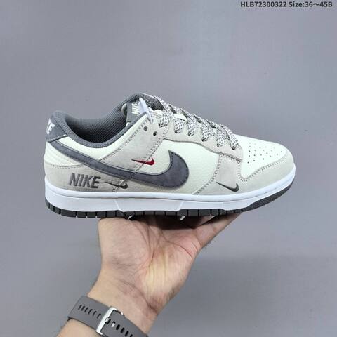 Nike Dunk SB Low Off White Light Grey Dark Grey Red White EU 36-45 Skate Shoe - Unisex (BS-61194)